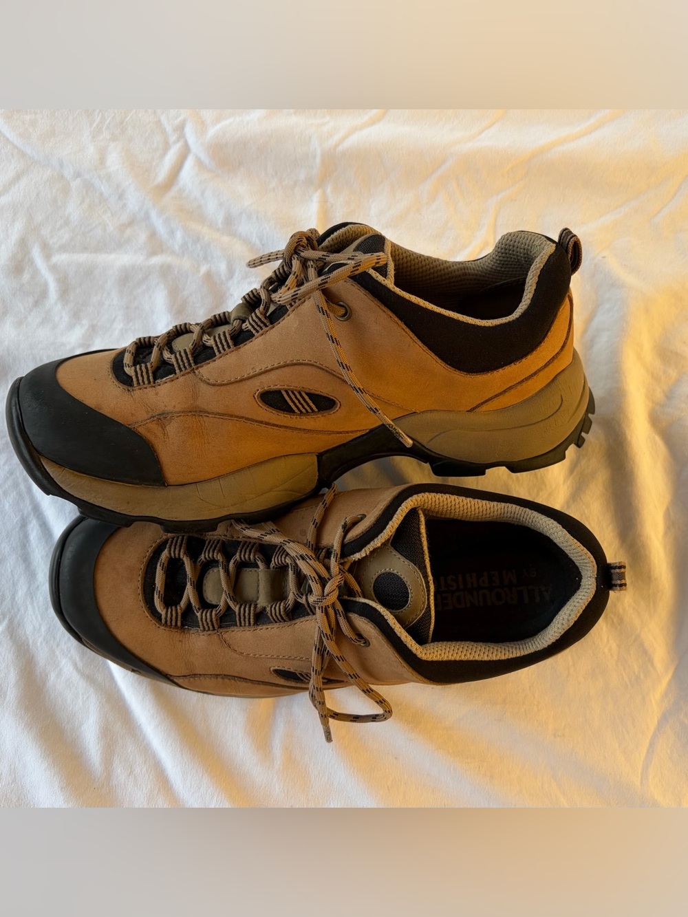 Mephisto Allrounder Women’s Athletic Hiking Shoes Brown Black Sz 8.5
